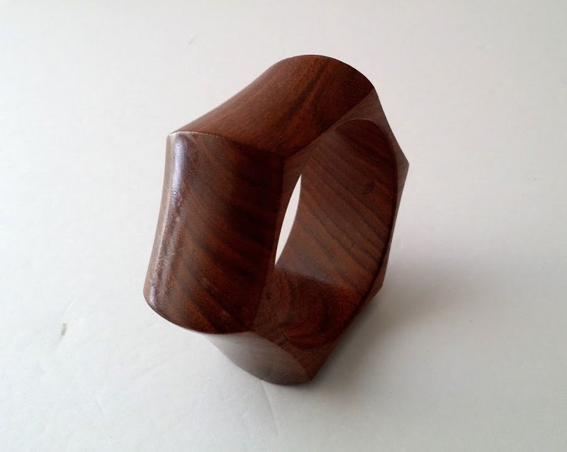 Vintage Wood Wooden Bangle Bracelet