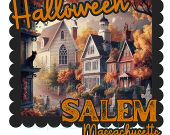 Salem Halloween PNG | Witchy Gruseliges DTF Design | Hexen Hut, Magie, Herbst Handwerk Clipart | Halloween Sale SVG