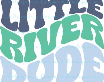 Little River Dude PNG: Design de Onda Retrô para Sublimação (Download Digital)