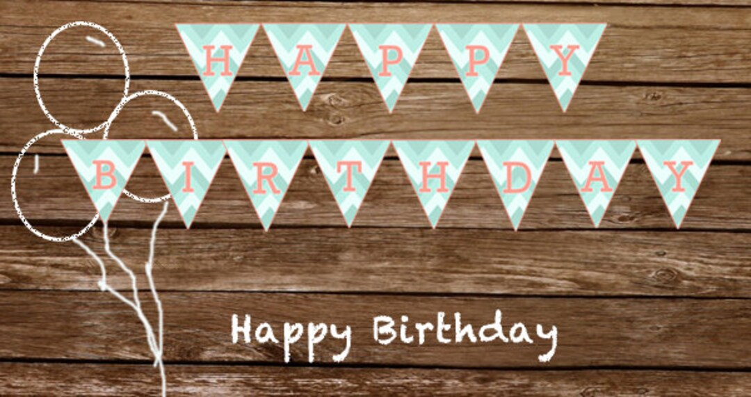 Printable Happy Birthday Banner - Etsy