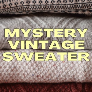 Vintage Sweater Mystery Box 90s 2000s Grandpa Pullover Vintage Christmas