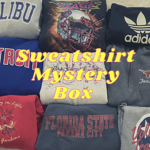 Sweatshirt Crewneck Hoodie Clothing Mystery Box Bundle - Etsy