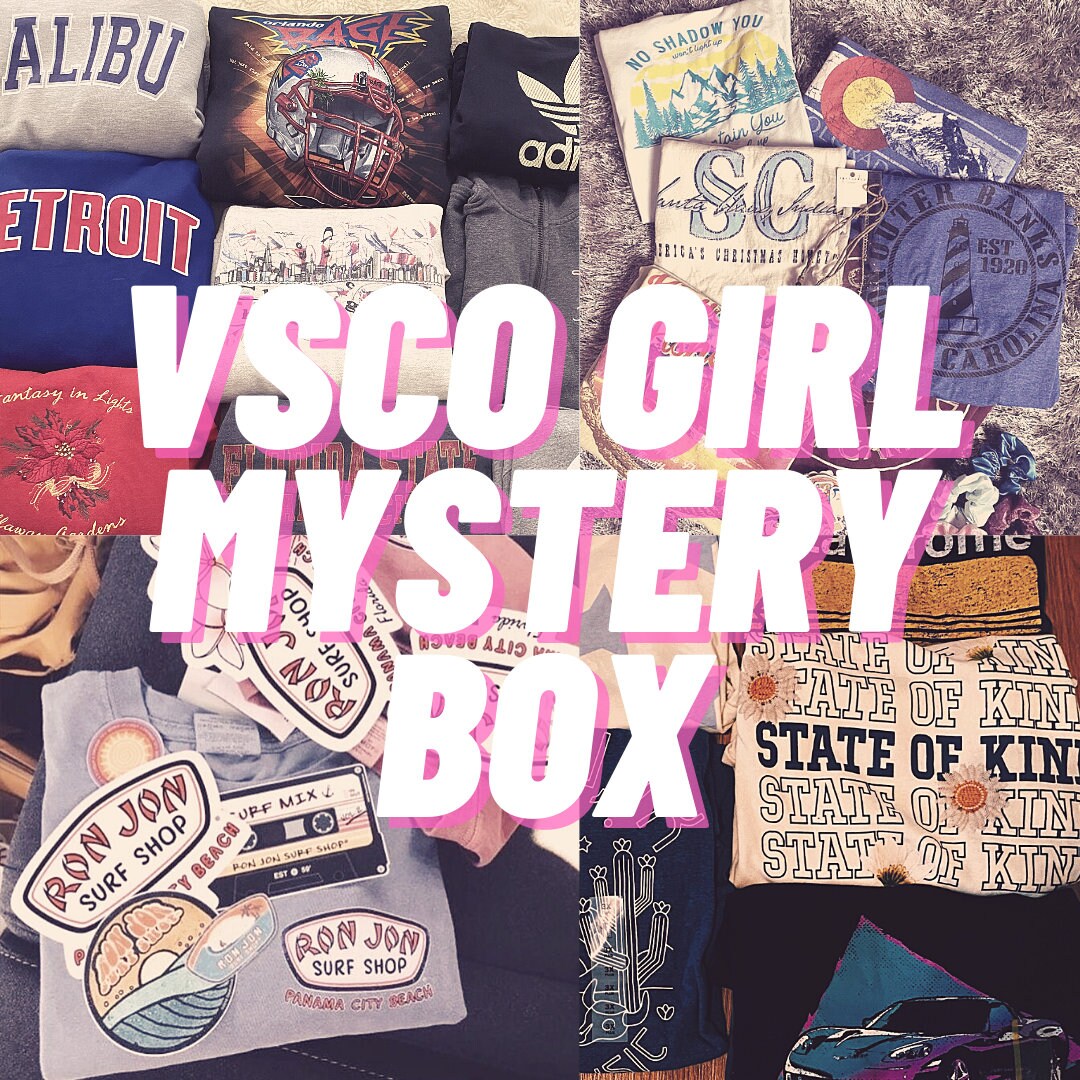 VSCO Girl Mystery Box Style Summer Thrifted Short Sleeve