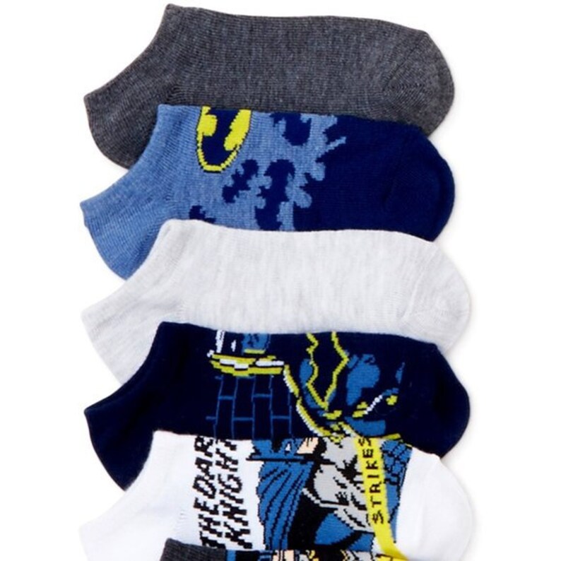 Batman Character 6 Pack With 2 Bonus Pairs Size L: 3 Little Kid- 9 Big Kids