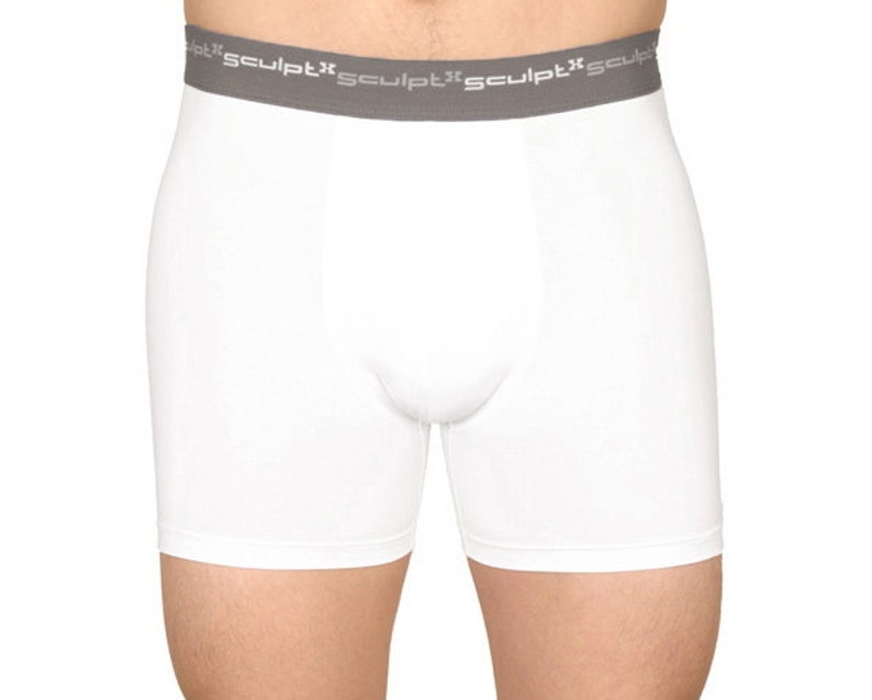 Sale Sculptx Mens White Performance Boxer Briefs With Benefits