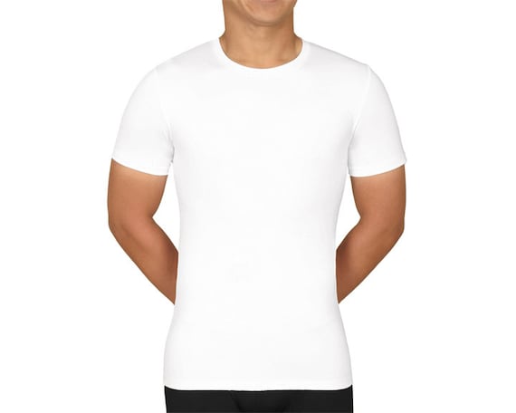 Sculptx Tall Mens White Performance Crew Neck Undershirt With