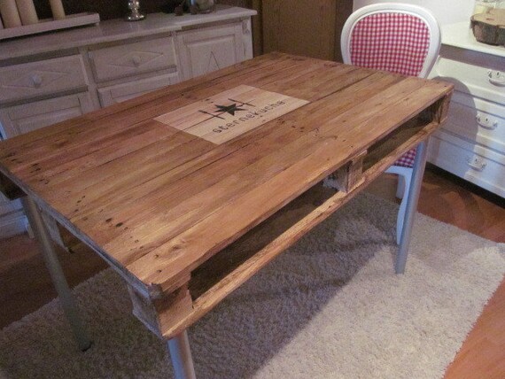 Paletten Esstisch Sternekuche Palettenmobel Etsy