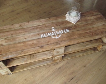 Lowboard coffee table made of recycled wood **home port