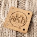 Clothing labels, knitting labels, vegan cork leather labels, leather labels, custom logo labels, crochet labels, leather tags, set of 25 pc