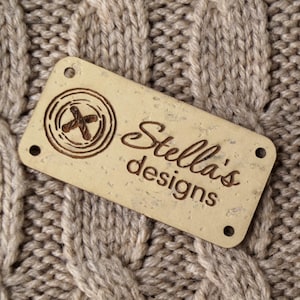 Labels for handmade items, cork leather labels, leather tags for handmade items, cork labels, clothing labels,  tags for handmade items 25pc