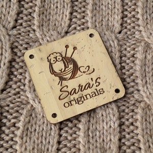 Product tags, custom clothing labels, vegan leather labels, cork leather tags, product labels, set of 25 pc