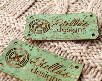 Vegan labels for knitted items, custom labels, knitting labels, personalized eco friendly sustainable labels, branding labels, set of 25