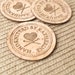 Round sewing labels, custom garment labels, cork leather labels, labels for knitting, crochet labels, custom logo labels, leather tags, 25