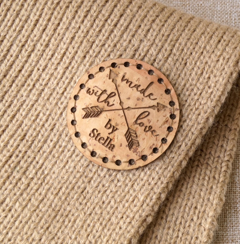 Labels for handmade items, folding labels, vegan product tags, knitting labels, product labels, custom clothing labels for baby items, 25 pc image 4