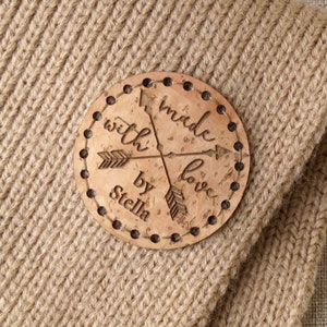 Labels for handmade items, folding labels, vegan product tags, knitting labels, product labels, custom clothing labels for baby items, 25 pc image 7