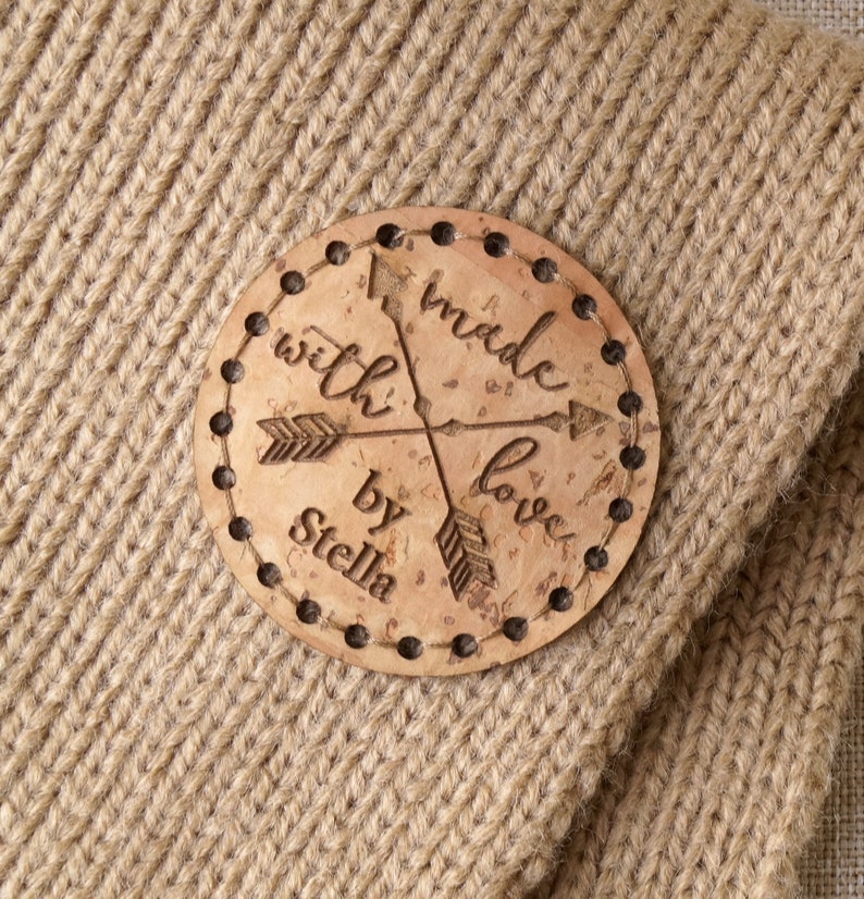 Labels for handmade items, folding labels, vegan product tags, knitting labels, product labels, custom clothing labels for baby items, 25 pc image 7