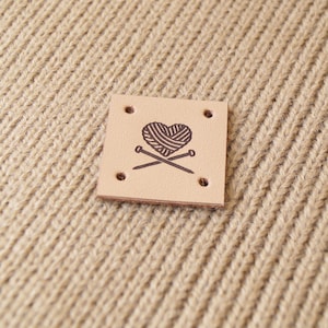 Etiquetas de productos, etiquetas de cuero, etiquetas para artículos hechos a mano, etiquetas de tejido, etiquetas de productos, etiquetas de crochet, etiquetas de cuero, juego de 25