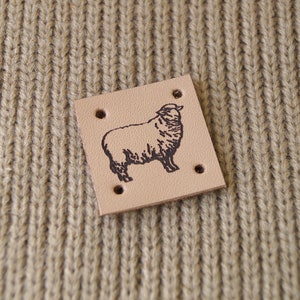 Custom clothing labels, leather labels, labels for handmade items, knitting labels, product labels, crochet labels, leather tags, set of 25