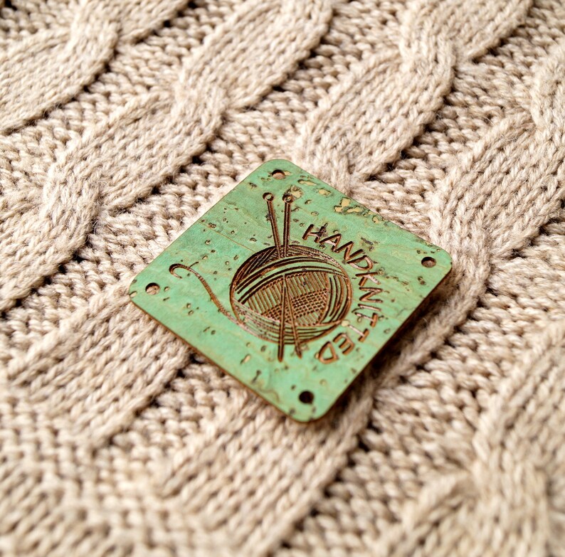Vegan Leather Labels Custom Clothing Labels Cork Leather Etsy