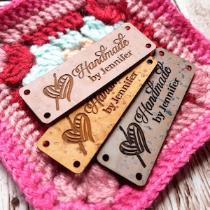 Etichette in pelle di sughero, etichette vegane per articoli fatti a mano, etichette eco friendly, etichette personalizzate per cucire all'uncinetto a maglia, etichette personalizzate