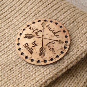 Labels for handmade items, folding labels, vegan product tags, knitting labels, product labels, custom clothing labels for baby items, 25 pc image 5