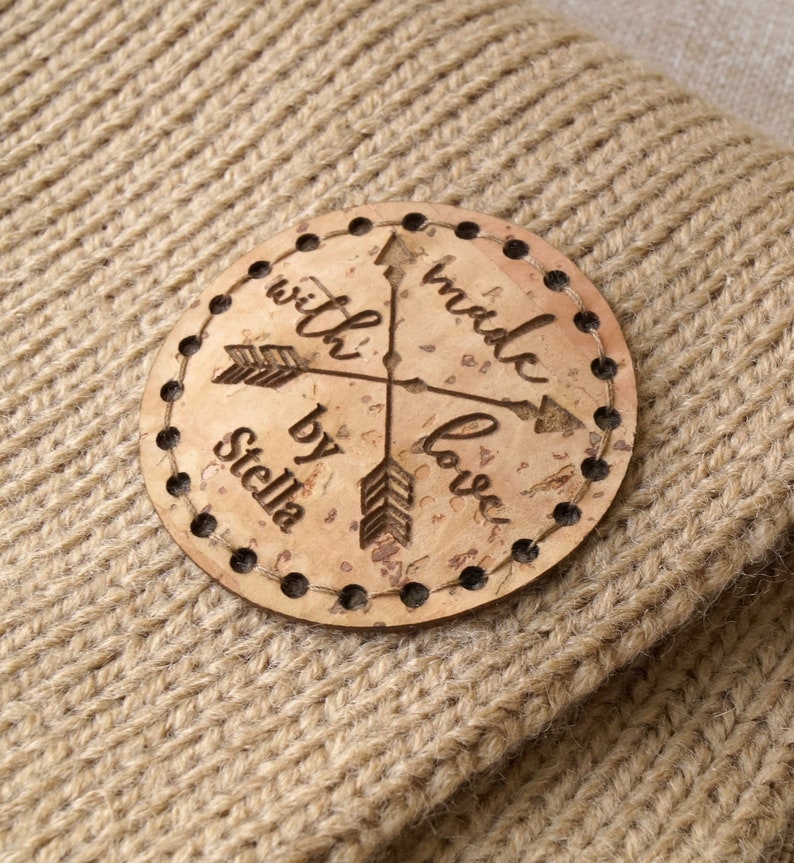 Labels for handmade items, folding labels, vegan product tags, knitting labels, product labels, custom clothing labels for baby items, 25 pc image 5