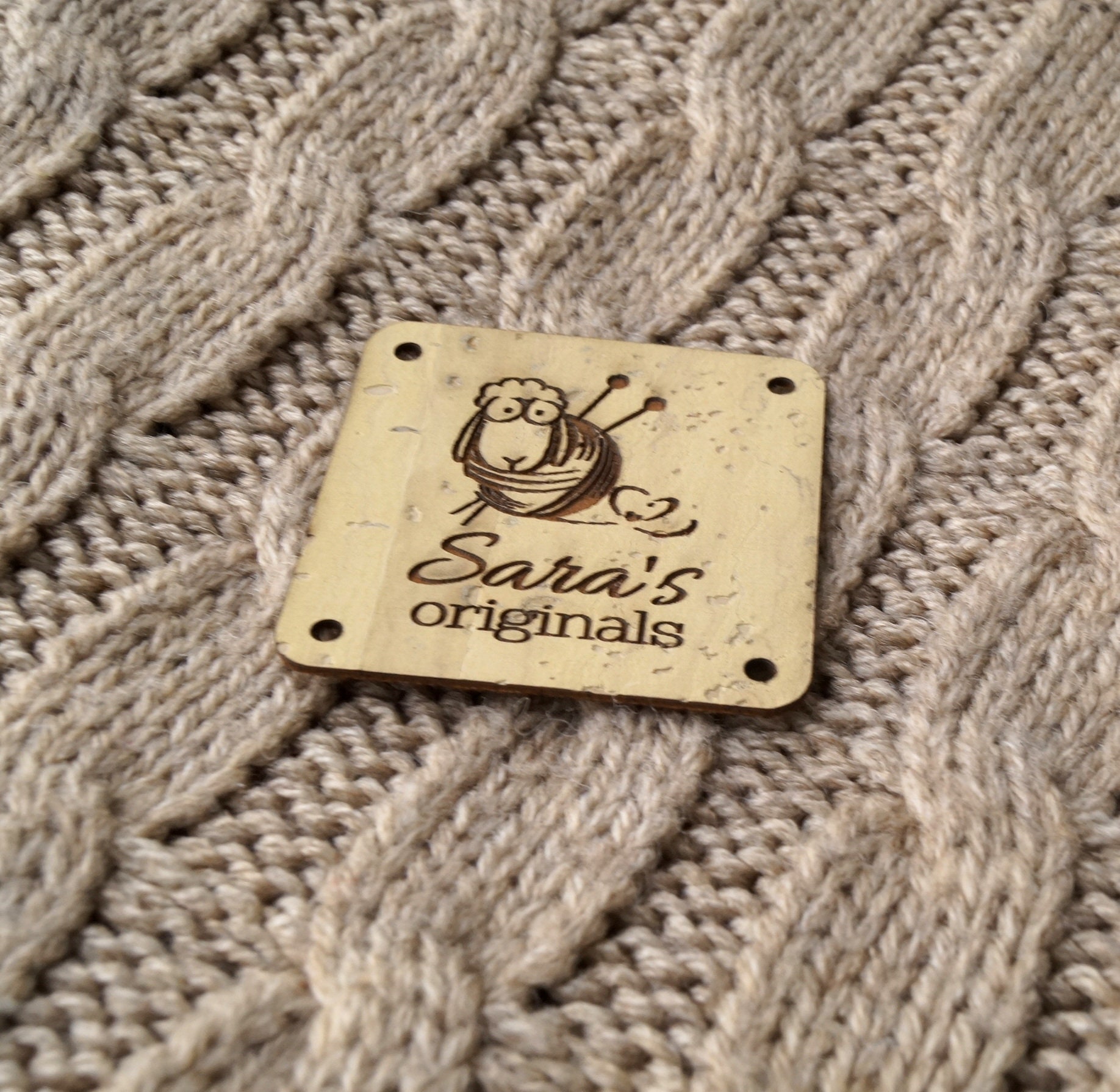 Knitting labels custom product tags clothing labels vegan Etsy
