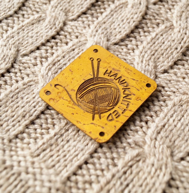 Vegan Leather Labels Custom Clothing Labels Cork Leather Etsy