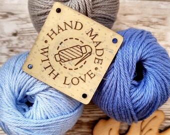 Clothing labels, knitting labels, vegan cork leather labels, leather labels, custom logo labels, crochet labels, leather tags, set of 25 pc