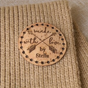 Labels for handmade items, folding labels, vegan product tags, knitting labels, product labels, custom clothing labels for baby items, 25 pc image 6