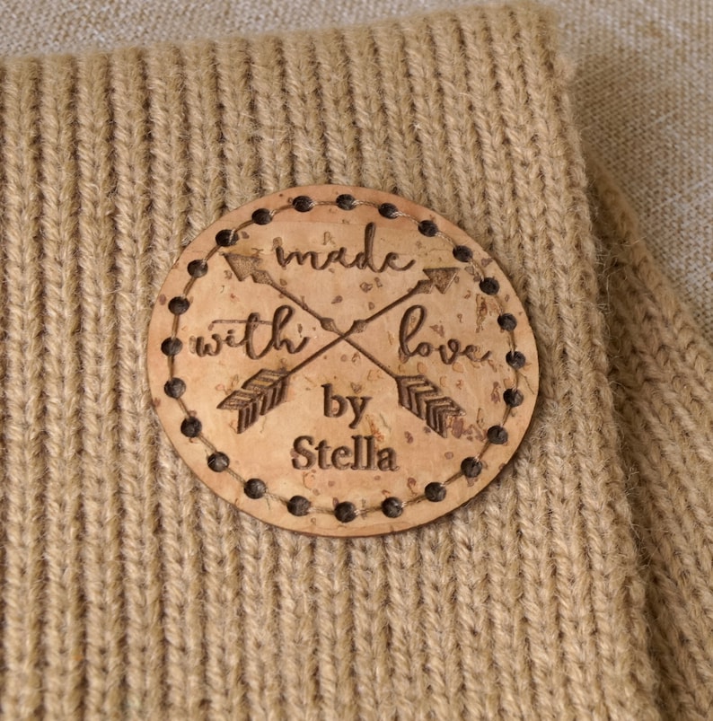 Labels for handmade items, folding labels, vegan product tags, knitting labels, product labels, custom clothing labels for baby items, 25 pc image 6