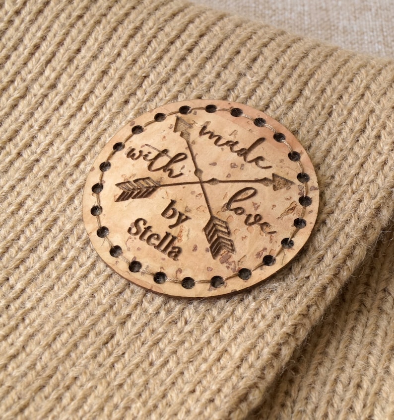 Labels for handmade items, folding labels, vegan product tags, knitting labels, product labels, custom clothing labels for baby items, 25 pc image 8