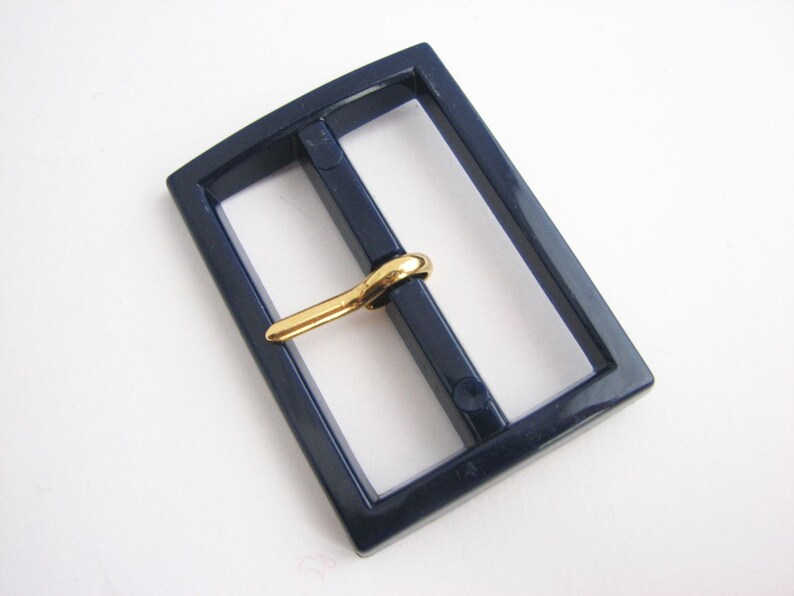 Navy Blue buckle vintage trench coat 