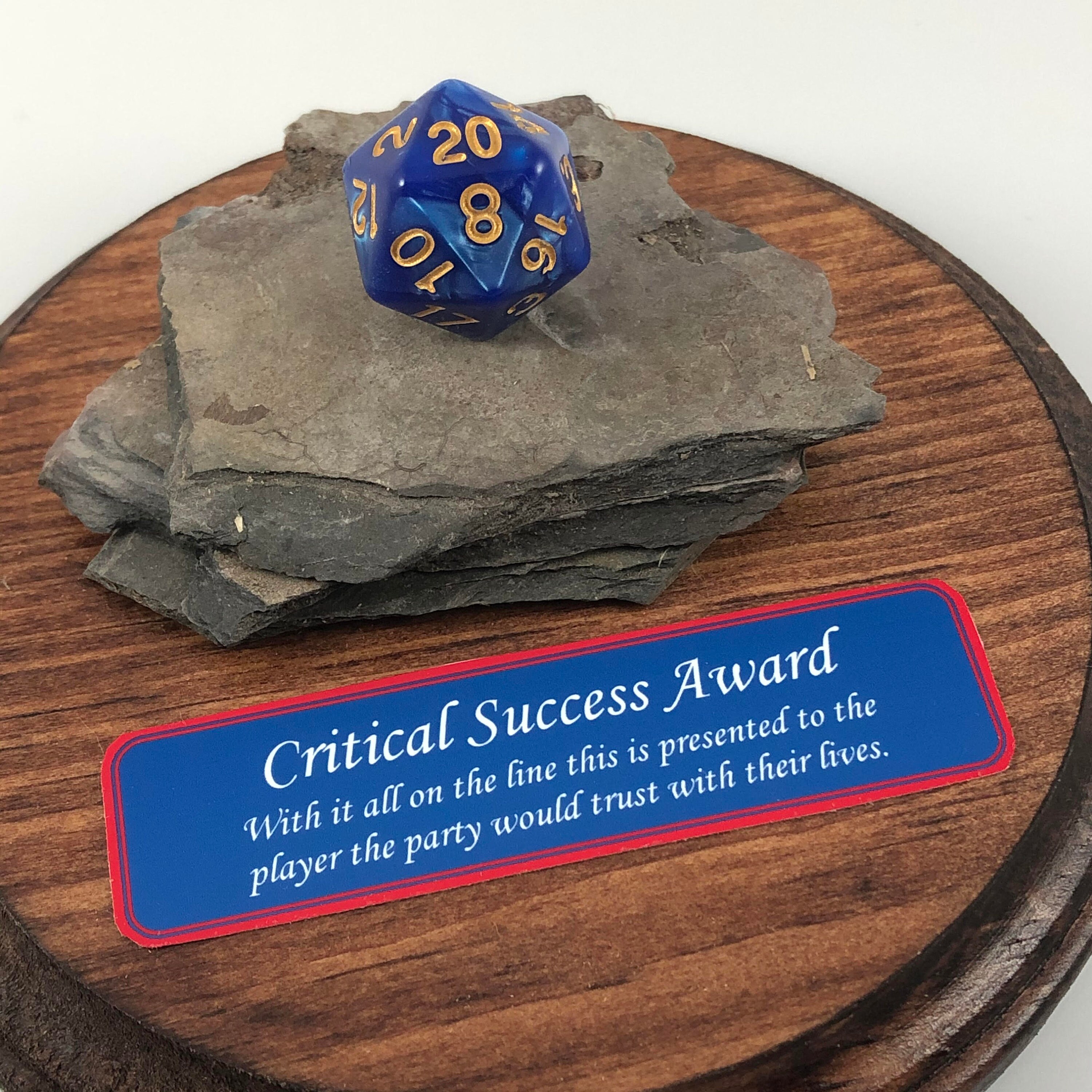 Natural 20 D&D Award Critical Success Gift for Nat20 RPG or Dnd Custom ...