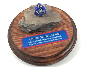 Natural 20 D&D Award Critical Success Gift for Nat20 RPG or DnD Custom