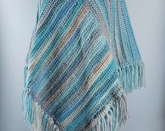 Poncho in Various Blues