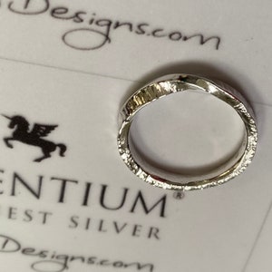 Mobius ring, twist band ring, Argentium Silver ring, original promise ring, endless twist ring, dainty ring, wedding band