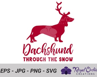 Download Dachshund Through The Snow Svg Etsy