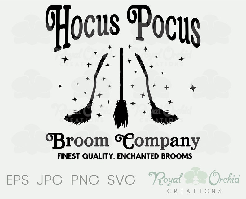 Hocus Pocus Broom Company SVG Files for Cricut Silhouette Etsy Canada
