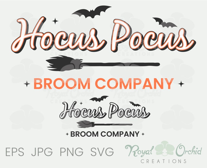 Hocus Pocus Broom Company SVG Files for Cricut Silhouette Etsy
