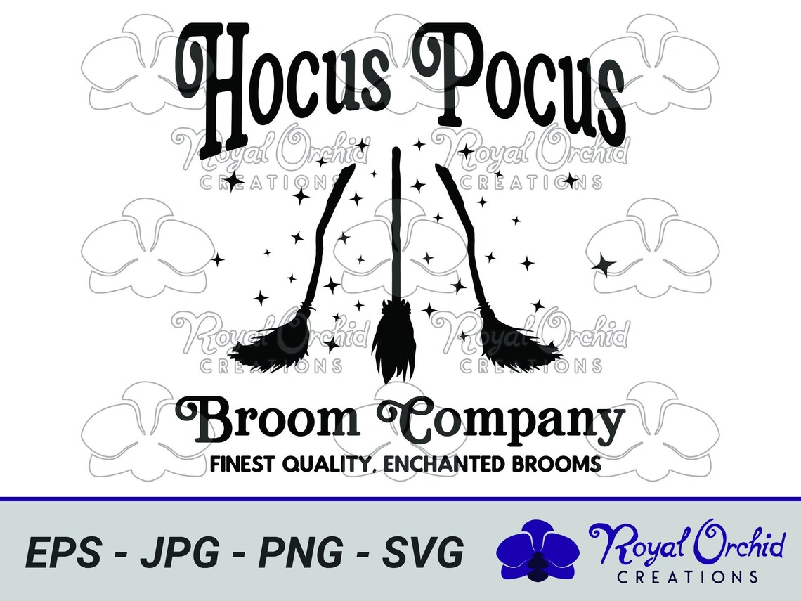 Hocus Pocus Broom Company SVG files for Cricut Silhouette Etsy
