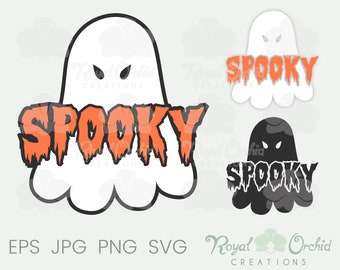 Spooky Retro Ghost, SVG files for Cricut, Silhouette