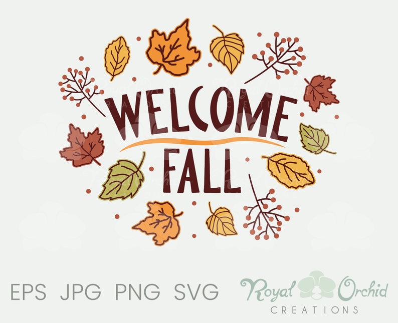 Welcome Fall SVG Files for Cricut Silhouette - Etsy