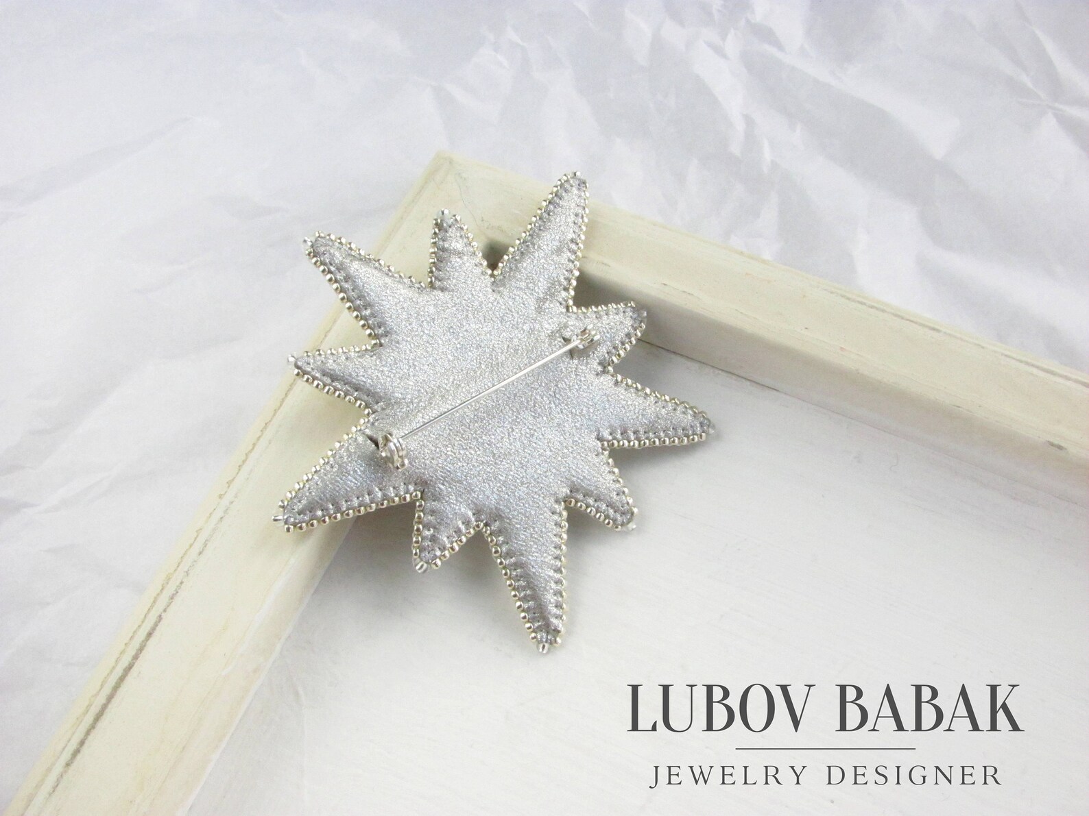Silver star brooch Statement beaded brooch Boho jewelry Etsy