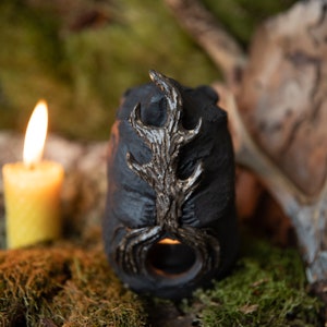 Forest Guardians. Bear ceramic candle holder image 5