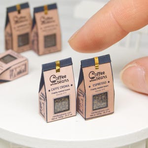 Coffee bag - miniature handmade collector's item (1:12 scale)
