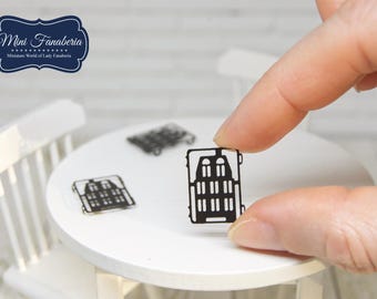 Metal trivet (house) - miniature handmade collector's item (1:12 scale)