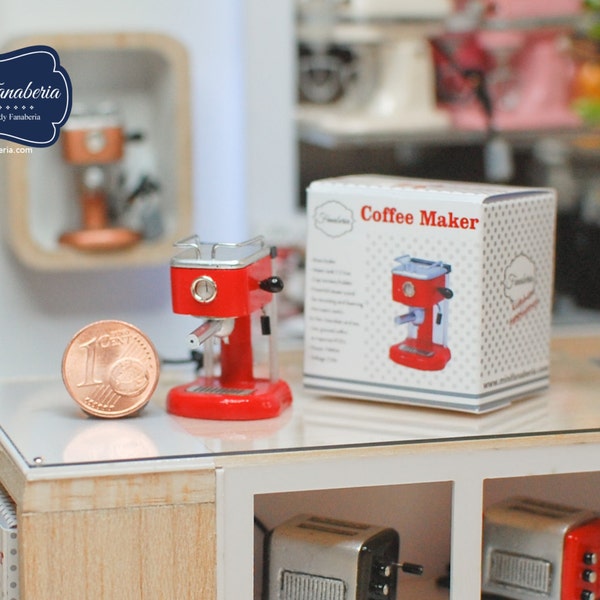 Coffee Maker (Different Colors!) Espresso Machine- miniature handmade dollhouse kitchen appliance 1:12