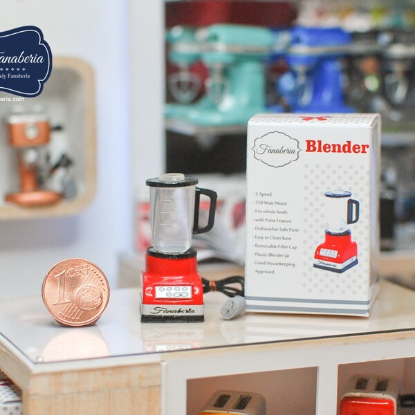 Blender (Different Colors!) - miniature handmade dollhouse kitchen appliance 1:12