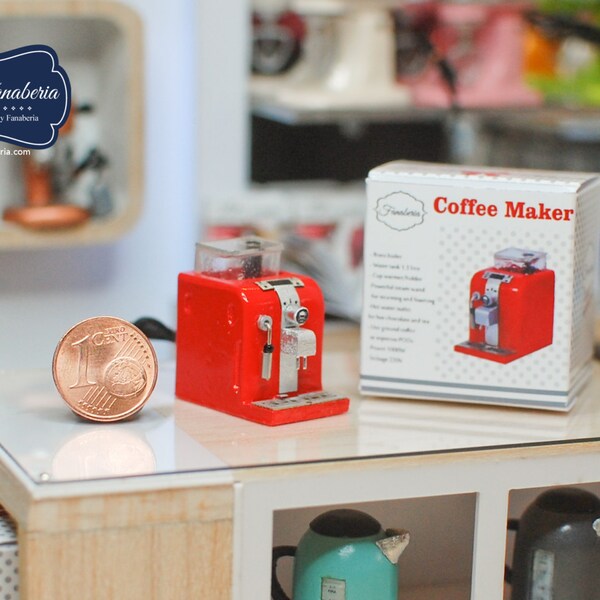 Coffee Maker (Different Colors!) Espresso Machine- miniature handmade dollhouse kitchen appliance 1:12